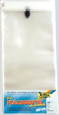Produktbild von Flachbeutel PP 125x225x45 klar FOLIA 257/00 100St f.DL-Karte