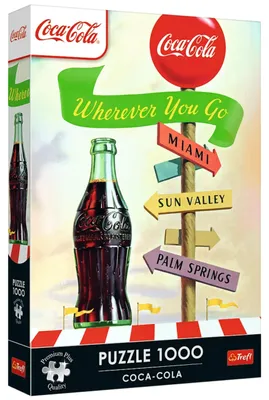 Productafbeelding van Puzzel - 1000 Premium Plus - Coca-cola: Waar je ook gaat Trefl 12098