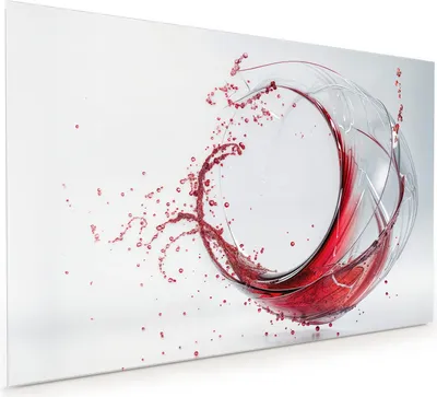 Produktbild von Küchenrückwand Spritzschutz Glas mit Motiv Rotwein Spritzer 40 x 40 cm