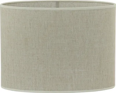 A close-up view of a cylindrical lampshade.