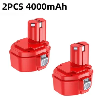 Produktbild von Werkzeugakku 14,4V 4000mAh - Ersatzakku für Makita PA14 - Ni-MH wiederaufladbar - kompatibel mit 1422 1433 1420 6281D 6280D 6337D - 2er Pack