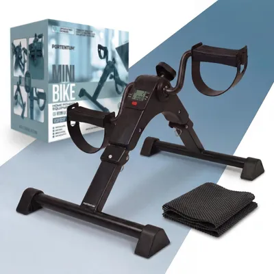 Image de Mini-vélo d'appartement pliable - Vélo d'appartement - Résistance réglable - Écran LCD