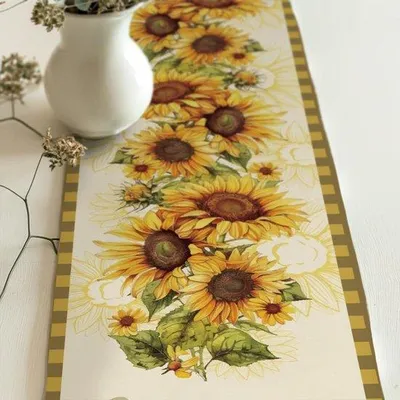 Immagine prodotto di Tovaglia estiva in poliestere 33x183 cm con motivo floreale