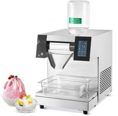 Obrázek produktu pro Komerční stroj na výrobu zmrzliny ve tvaru sněhové vločky - 260 kg/24 h - nerezový strojek na zmrzlinu - vysoce výkonný stroj na zmrzlinu pro gastronomii - měkká zmrzlina a zmrzlina