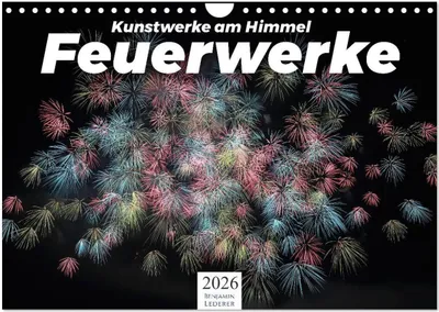 Produktbild von Feuerwerke - Kunstwerke am Himmel (Wandkalender 2026 DIN A4 quer), CALVENDO Monatskalender