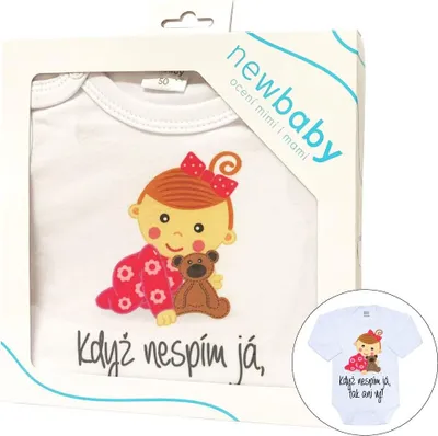 Produktbild von Bedruckter Body New Baby Wenn ich nicht schlafe, schläfst du auch nicht - Geschenkpaket, Gr. 50