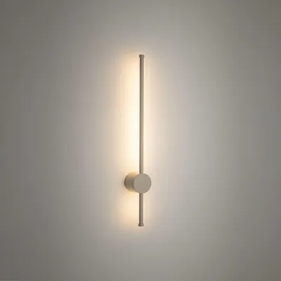 Produktbild von Außenleuchte Wand LED Aluminium H: 65 cm IP54 Beige länglich warmweißes Licht 3000 K 750 lm Modern