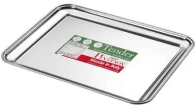 Serviertablett Edelstahl 25 cm rechteckig poliert Bar