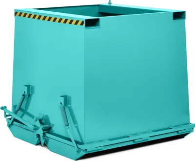 Produktbild von RR Industrietechnik Schwerlast- Klappbodenbehälter Typ RKC-75 750dm³ RAL 5018 Türkisblau