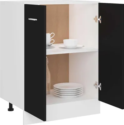 Obrázek produktu pro vidaXL Spodní skříňka Lyon černá 60x46x81,5 cm Materiál na bázi dřeva