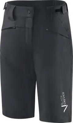 Produktbild von BLACK CREVICE - Damen MTB-Farhrradhose inkl. Innenshort mit Sitzpolster | Farbe: Schwarz | Größe 42