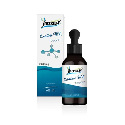 Produktbild von Liposomale Creatine HCL Tropfen hochdosiert - (150.000mg Creatine HCL pro Packung) 5000mg Creatine HCL pro Tagesdosis - MCT Öl - Hohe Bioverfügbarkeit