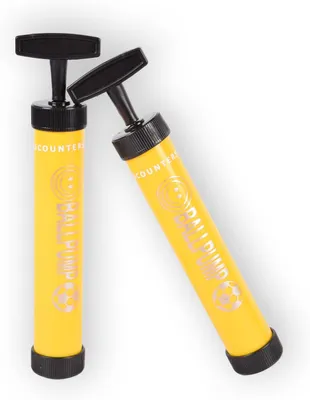Zdjęcie produktu dla Zestaw pompki do balonów, 2-częściowy, żółty, z wężem, 23 cm, do pompownia piłek sportowych
