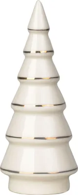 Image de Décoration MagicHome, sapin, blanc, porcelaine, 4,5 x 4,5 x 11,2 cm
