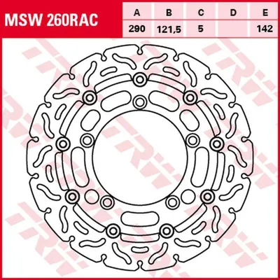 Immagine prodotto di Disco freno flottante TRW Sportive MSW260RAC SV650S WVBY