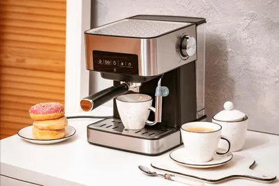 Produktbild von Camry Espresso Maschine | Siebträger | Kaffeemaschine | Cappuccinomaschine | Milchaufschäumer | 15 Bar | 1000 Watt