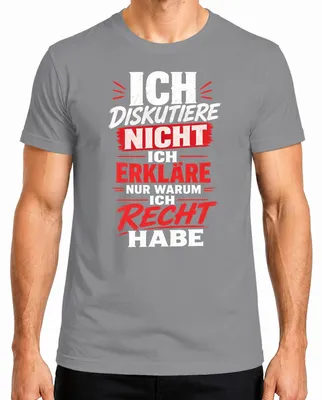 Obrázek produktu pro Tričko s nápisem "Ne diskutuji, pouze vysvětluji", sarkastické, pánské, šedé, velikost L