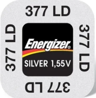 Produktbild von Energizer 377/376 Uhrenbatterie 24mAh 1,55V 1er Blister SR626SW, SR626W, SR66 Silver Oxid Batterie 1er-Miniblister E1115301