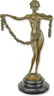 Produktbild von Bronzeskulptur Tänzerin nach Lorenzl Replikat Retro Design Dekoration
