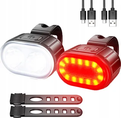 Zdjęcie produktu dla Zestaw Lampek Rowerowych Przód Tył Mbx-2425