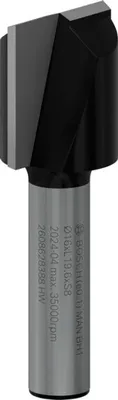 Produktbild von PRO Nutfräser, zweischneidig, Ø 16 x L 19,6, Schaft 8 mm