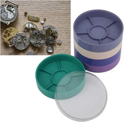 Image de Boîte de réparation de montres - Boîte de rangement à 5 étages pour la réparation de montres - Boîte de rangement en cuir pour la réparation de montres à domicile