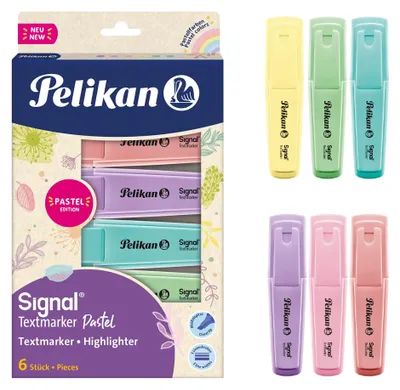 Produktbild von ZakreĹ›lacz signal pastel 6 kolorĂłw Pelikan