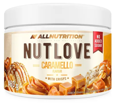 Produktbild von ALLNUTRITION NUTLOVE Caramello 480g Karamellgeschmack ohne Zuckerzusat Karamellcreme