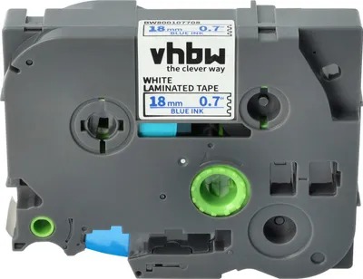 Produktbild von vhbw Schriftband-Kassette Ersatz für Brother TZE-243, TZ-243 für Etiketten-Drucker 8m x 18mm Blau auf Weiß