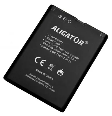 Obrázek produktu pro Aligator A890BAL, Baterie, Aligator, A890/A900, Černá, Lithium-ion (Li-ion), 1600 mAh