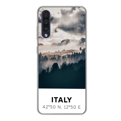 Produktbild von MuchoWow® Handyhülle Schutzhülle Hülle für Samsung Galaxy A50 Italien - Nebel - Wald - Baum Silikon Softcase Handy Hülle - Mobiltelefonhülle