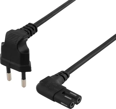 Obrázek produktu pro Deltaco DEL-109BM, 2 m, CEE7/16, IEC C7, 250 V, 2.5 A