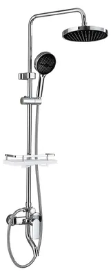 Duschsystem mit Regendusche, Chrom, höhenverstellbar, 1 Stück