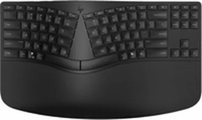Zdjęcie produktu dla HP Klawiatura bezprzewodowa 965 Ergonomic, Pełnowymiarowy (100%), Bezprzewodowy, RF Wireless + Bluetooth, Membranowa, Czarny