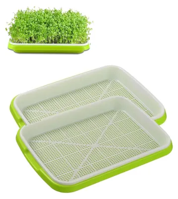 Obrázek produktu pro Sada dvou pěstebních misek pro tuřín, o průměru 22 cm, ideální pro klíčení mikrozeleniny