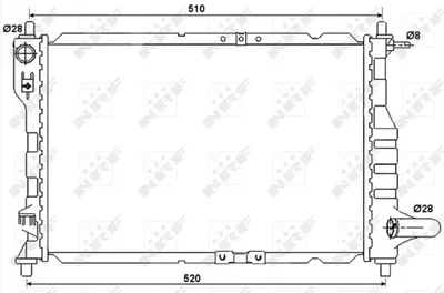 Obrázek produktu pro Chladič, chlazení motoru NRF 53068A