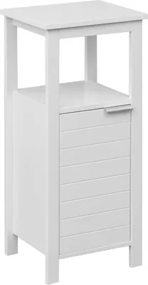 Produktbild von Rebecca Mobili Badezimmerschrank mit 1 Tür und 1 Einlegeboden aus weißem MDF