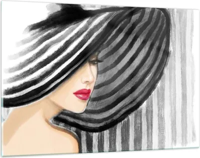 Produktbild von Bilder auf glas - frau stil mode - 120x80cm - Glasbilder - Wandbilder - Kunstdruck - zum Aufhängen bereit - Wanddekoration aus Glas - Glas Bilder - Wandbild auf Glas - Einteilig - GAA120x80-3926