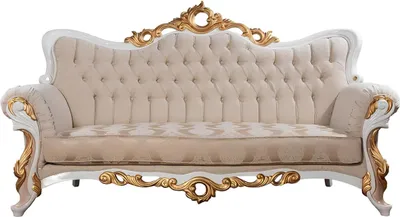 Produktbild von Sofa 3 Sitzer Stoff Dreisitzer Sofas Luxus Wohnzimmer Barock Stil Couch Barock