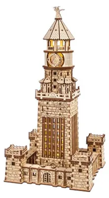 Produktbild von Ugears 3D-Holzpuzzle Leuchtturm von Alexandria