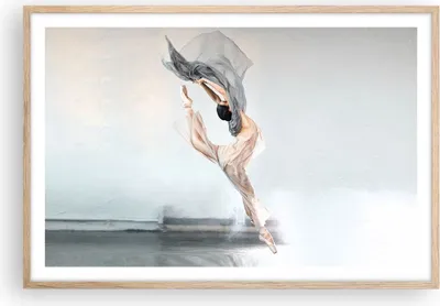 Produktbild von Gerahmtes Poster - Rahmen in heller Eiche - Tanz Frau Ballerina - 91,5x61 cm - Wand Bild - Wanddeko - Wandbilder - Kunstposter - Wandposter - Bilderrahmen - Bilder - Kunstdruck - P2NAA91x61-5030