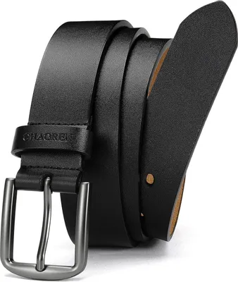 Produktbild von Ledergürtel Herren Schwarz 35mm Leder Jeans 100cm - Geschenkverpackung - Hochwertige Qualität