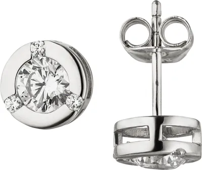 Produktbild von Ohrstecker 925 Sterling Silber 8 Zirkonia Ohrringe Silberohrringe