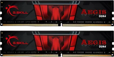 Produktbild von G.Skill Aegis F4-3000C16D-16GISB, 16 GB, 2 x 8 GB, DDR4, 3000 MHz, 288-pin DIMM, Schwarz