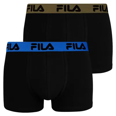 Produktbild von FILA Herren Boxershorts aus weicher Baumwollmischung, doppelter Frontbereich, 2er Pack