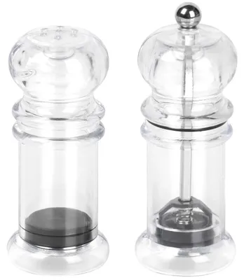 Obrázek produktu pro Sada akrylových mlýnků na pepř a slánky, 11 cm, 2 díly