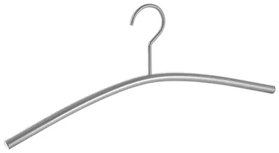 Produktbild von Kleiderbügel der Serie PERRY aus Stahlrohr, alufarbig