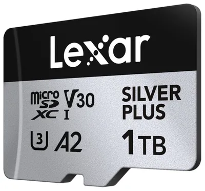 Produktbild von microSDXC-Speicherkarte Lexar Silver Plus 1066x, 1 TB, UHS-I U3, A2, 4K, V30
