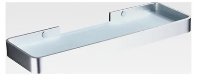 Produktbild von Duschregal ohne Bohren, selbstklebend, mit rostfreiem Organizer aus gehärtetem Glas, 30 cm, Silber