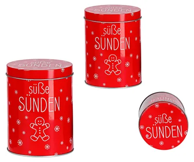 Immagine prodotto di Scatola di biscotti "Sweet sins" set di 3 biscotti di Natale Scatola di biscotti di Natale Scatola di biscotti di Natale
